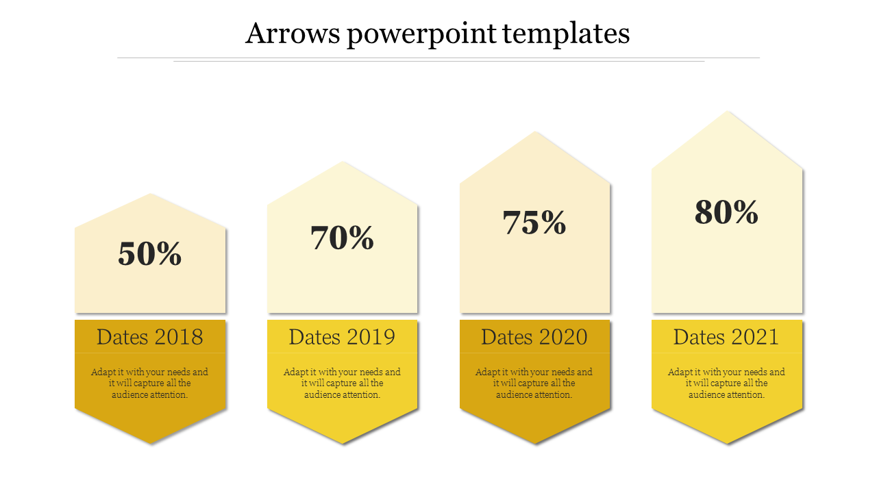 arrows powerpoint templates-4-Yellow